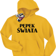 Pępek świata super dziecięca bluza z kapturem -  yellow