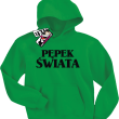 Pępek świata super dziecięca bluza z kapturem -  green