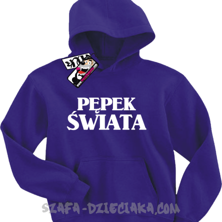 Pępek świata super dziecięca bluza z kapturem - purple