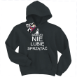 Bardzo nie lubię sprzątać świetna bluza dziecięca z nadrukiem - czarny