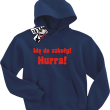 Idę do szkoły hurra! oryginalna bluza dziecięca - navy blue