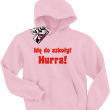 Idę do szkoły hurra! oryginalna bluza dziecięca - pink
