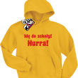 Idę do szkoły hurra! oryginalna bluza dziecięca - yellow