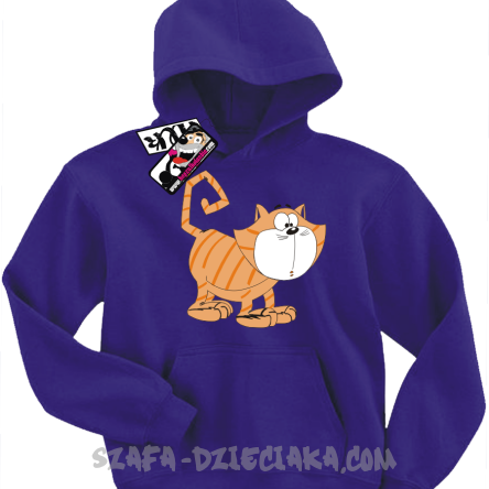 Kocurek Albert zabawna dziecięca bluza - fioletowy