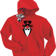 Wąsacz we fraku zabawna bluza dziecięca - red