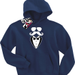 Wąsacz we fraku zabawna bluza dziecięca - navy blue
