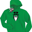 Wąsacz we fraku zabawna bluza dziecięca - green
