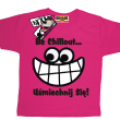 uśmiechnij się tshirt dla dziecka - różowy