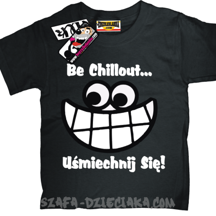 uśmiechnij się tshirt dla dziecka - czarny