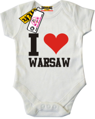 I love Warsaw - dziecięce body, kod: SZDZ00117B