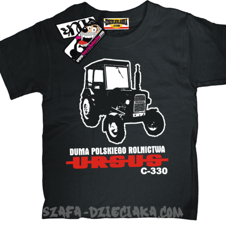 Traktor Ursus tshirt dla syna - czarny