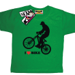 I love Bike świetna dziecięca koszulka - green