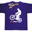 I love Bike świetna dziecięca koszulka - purple