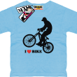 I love Bike świetna dziecięca koszulka - sky blue