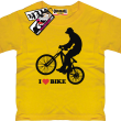I love Bike świetna dziecięca koszulka - yellow