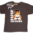 I love old games - koszulka dziecięca- brązowy