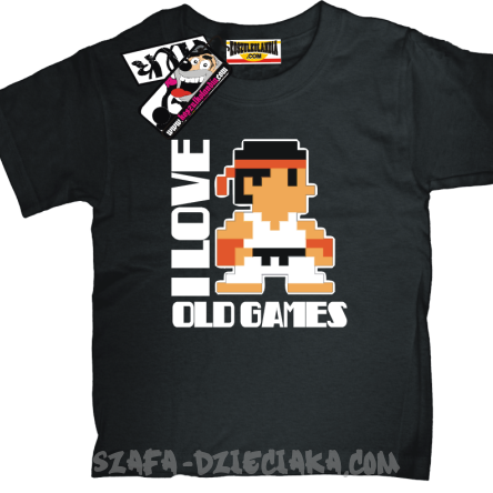 I love old games - koszulka dziecięca - czarny