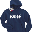 Cześć super bluza dziecięca z kapturem - navy blue