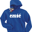 Cześć super bluza dziecięca z kapturem - blue