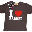 I love Zabrze odlotowa koszulka dziecięca - brązowy