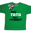 Mój tata jest the best świetna dziecięca koszulka - zielona