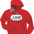 Szybki jak wiatr dziecięca bluza z kapturem - czerwona