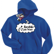 Szybki jak wiatr dziecięca bluza z kapturem - niebieski