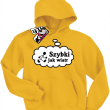 Szybki jak wiatr dziecięca bluza z kapturem - żółty