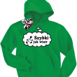 Szybki jak wiatr dziecięca bluza z kapturem - zielony