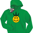 Irokezowy Emotik - bluza dziecięca - zielony