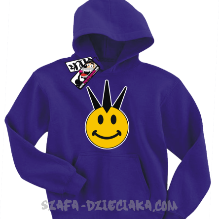 Irokezowy Emotik - bluza dziecięca - fioletowy