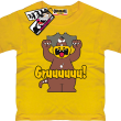 Groźny Gruuu - dziecięca koszulka z nadrukiem - żółty