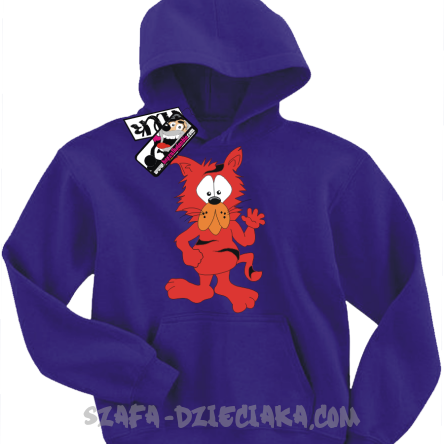Kot Rudzielec świetna bluza dziecięca z nadrukiem - purple
