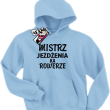 Mistrz jeżdżenia na rowerze dziecięca bluza z kapturem - błękitny