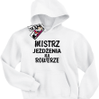 Mistrz jeżdżenia na rowerze dziecięca bluza z kapturem - biały