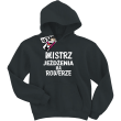 Mistrz jeżdżenia na rowerze dziecięca bluza z kapturem -czarny
