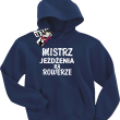 Mistrz jeżdżenia na rowerze dziecięca bluza z kapturem -granatowy