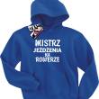 Mistrz jeżdżenia na rowerze dziecięca bluza z kapturem - niebieski