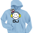 DJ dziecięca bluza z nadrukiem - sky blue
