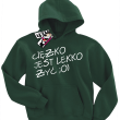 Ciężko jest lekko żyć zabawna dziecięca bluza z kapturem - butelkowy