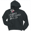 Ciężko jest lekko żyć zabawna dziecięca bluza z kapturem - czarny