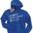Ciężko jest lekko żyć zabawna dziecięca bluza z kapturem - niebieski