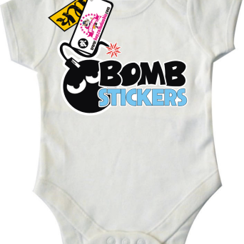 Bomb stickers - dziecięce body, kod: SZDZ00101B