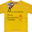 Nie zaczepiaj mnie bo powiem mamie zabawna dziecięca koszulka - żółty