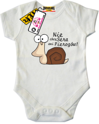 Ślimak: nie chcę sera ani pierogów - fajne body dziecięce, kod: SZDZ00190B