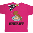 Sheriff niepowtarzalna koszulka dla dziecka - różowa