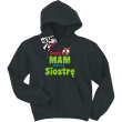 Uważaj mam starszą siostrę świetna bluza dziecięca - black