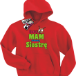 Uważaj mam starszą siostrę świetna bluza dziecięca - red