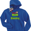 Uważaj mam starszą siostrę świetna bluza dziecięca - blue