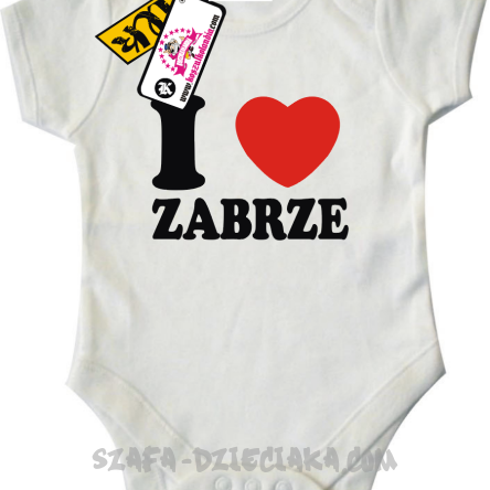 I love Zabrze - body dziecięce - biały